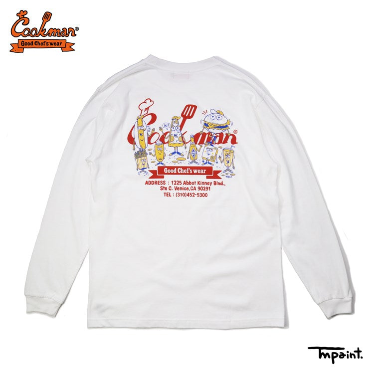 Cookman Long Sleeve Tees - TM Paint Enjoy Cookman : White