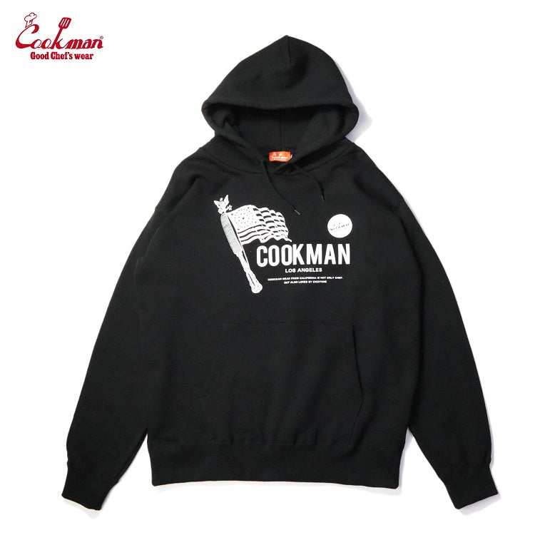 Cookman Pullover Hoodie - Flag : Black