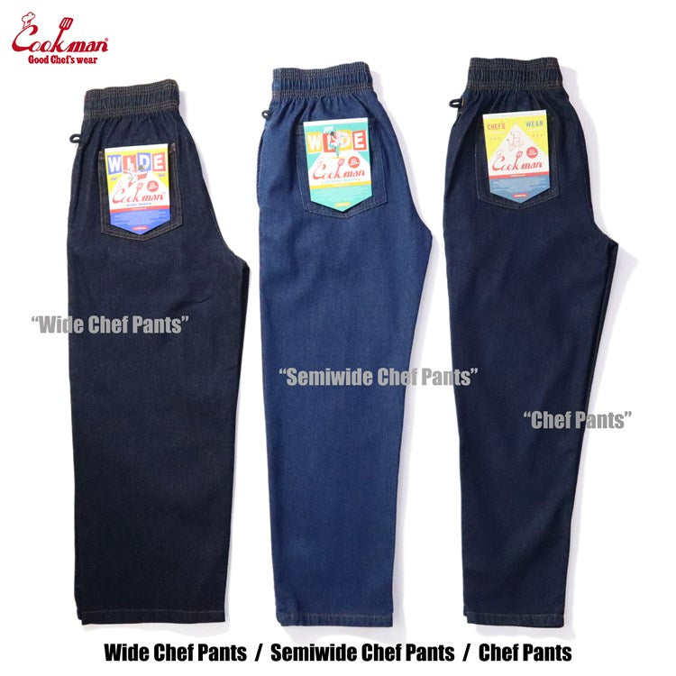 Cookman Chef Pants Semiwide- Denim : Black