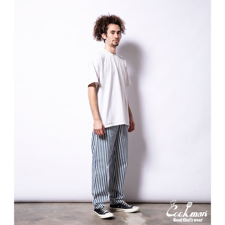 Cookman Chef Pants - Cabana Stripe : Blue