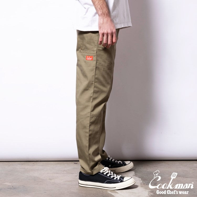 Cookman Chef Pants - Double Knee Ripstop : Olive