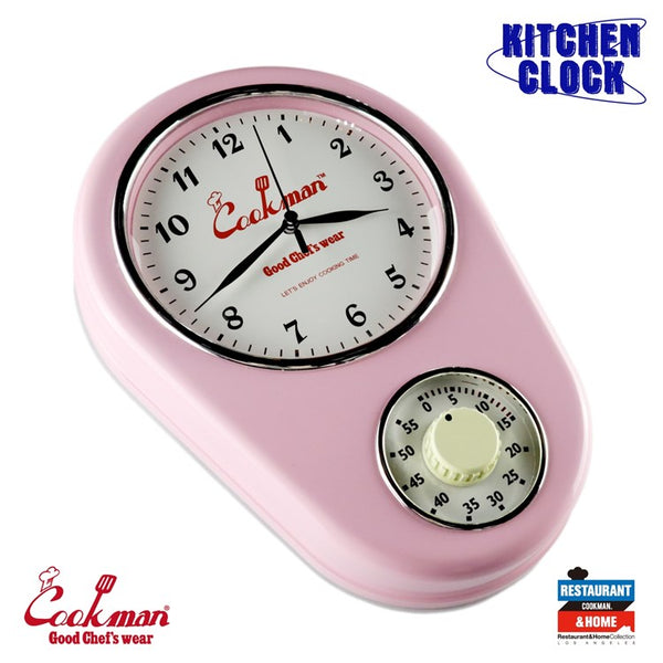 Cookman Kitchen Clock - Pink