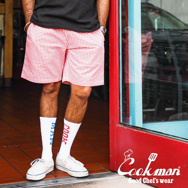 Cookman Rib Crew Socks - Logo : White