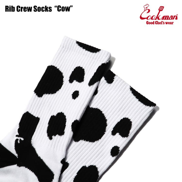 Cookman Rib Crew Socks - Cow