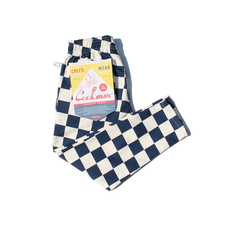 Chef Pants Kids - Checker : Navy