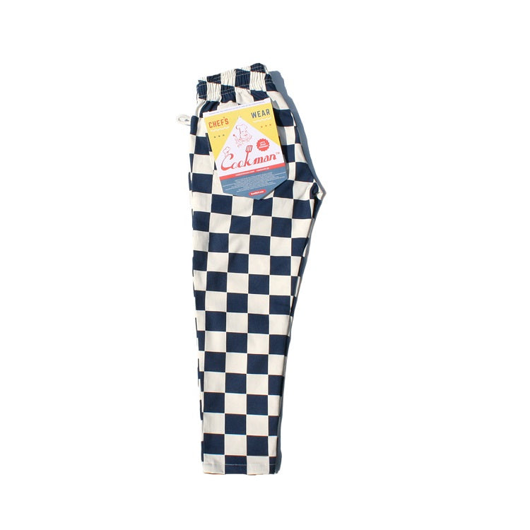 Chef Pants Kids - Checker : Navy