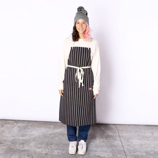 Cookman Long Apron - Stripe : Black