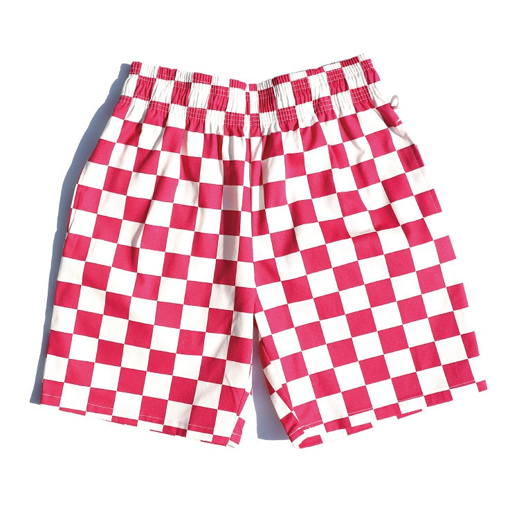 Cookman Chef Short Pants - Checker : Pink