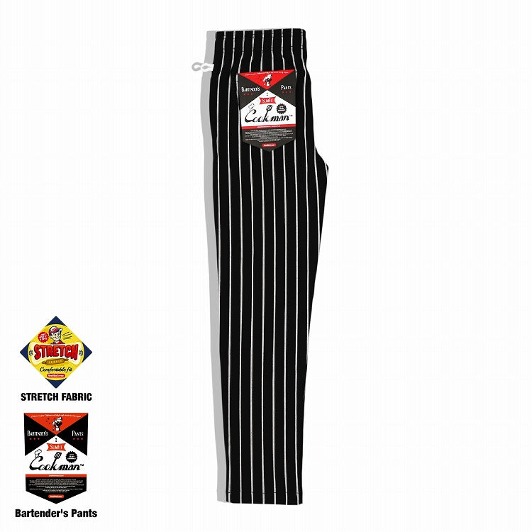 Cookman Bartender's Pants - Stripe : Black