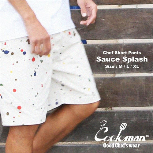 Cookman Chef Short Pants - Sauce Splash : Beige – Cookman USA