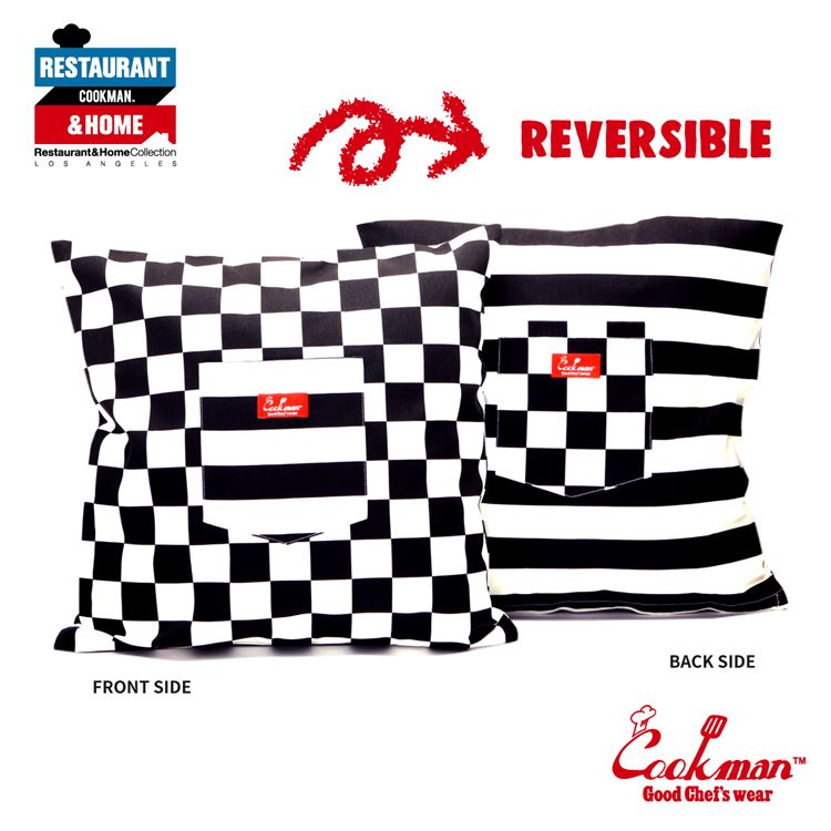 Cookman Pocket Cushion Cover (Reversible) - Checker & Border