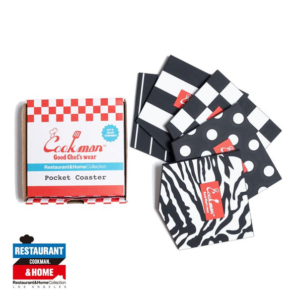 Cookman Pocket Coasters (Set of 5) - Black & White