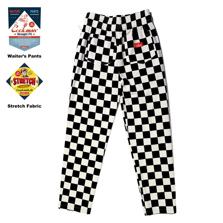 Cookman Waiter's Pants (stretch) - Checker : Black