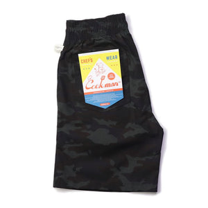 Cookman Chef Short Pants - Ripstop Camo Black (Woodland)