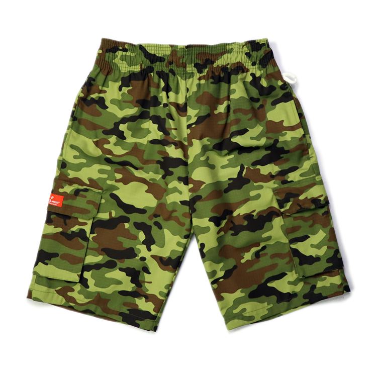 Cookman Chef Short Pants Cargo - Ripstop : Woodland Camo Green