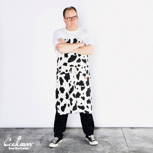 Cookman Long Apron - Cow : White