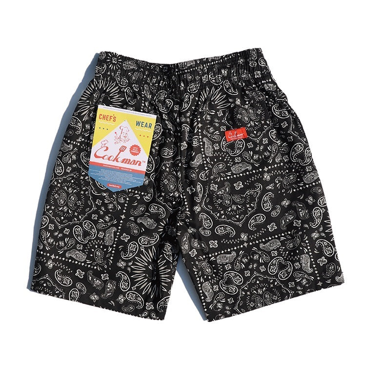 Chef Short Pants - Paisley : Black