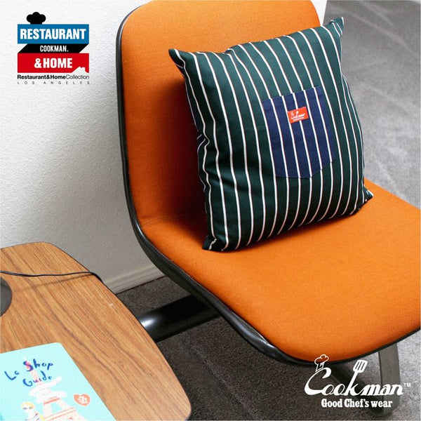 Cookman Pocket Cushion Cover (Reversible) - Stripe : D/Green & Navy