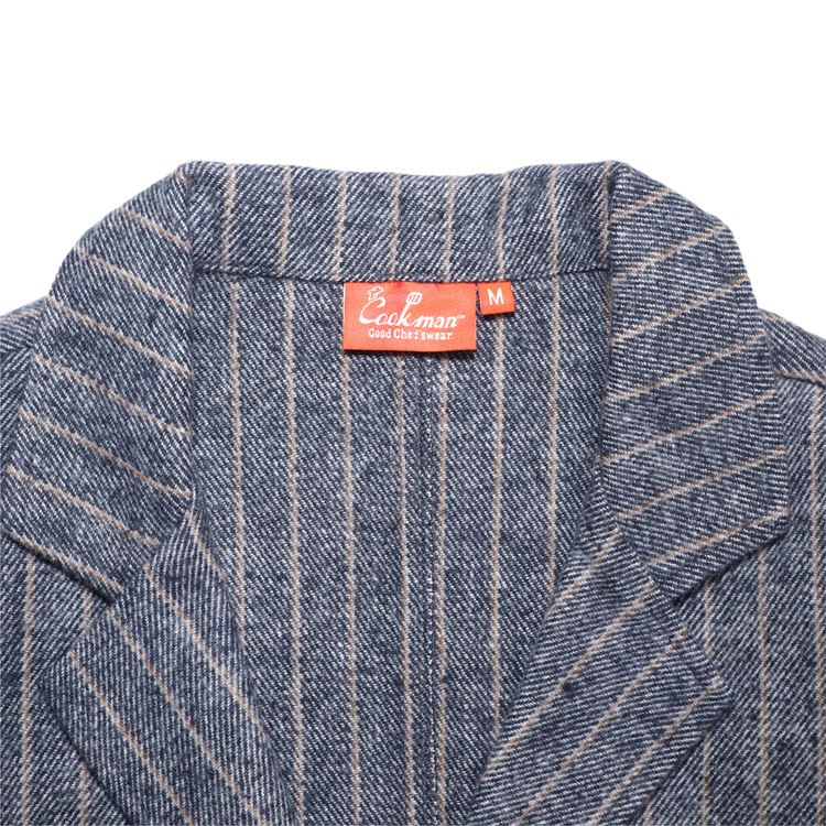 Cookman Lab Jacket - Wool Mix Stripe : Light Gray