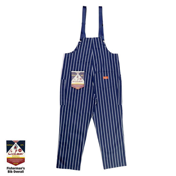 Cookman Fisherman's Bib Overall - Stripe : Navy