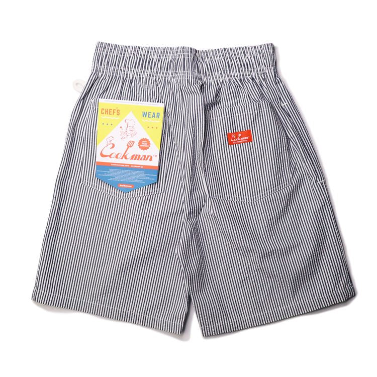 Chef Short Pants - Seersucker Stripe Navy