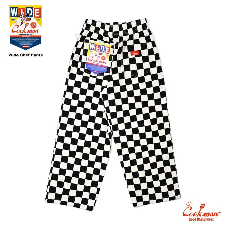 Cookman Wide Chef Pants - Checker : Black