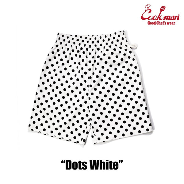 Cookman Chef Short Pants - Dots : White