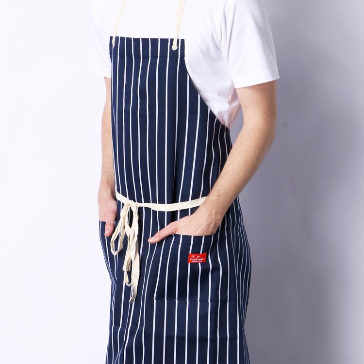 Cookman Long Apron - Stripe : Navy