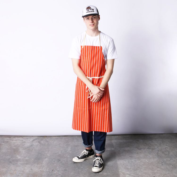 Cookman Long Apron - Stripe : Orange