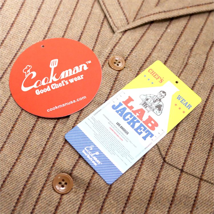 Cookman Lab Jacket - Wool Mix Stripe : Beige – Cookman USA