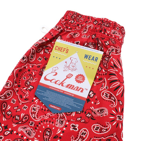 Cookman Chef Short Pants - Paisley : Red