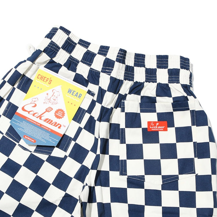 Cookman Chef Short Pants - Checker : Navy