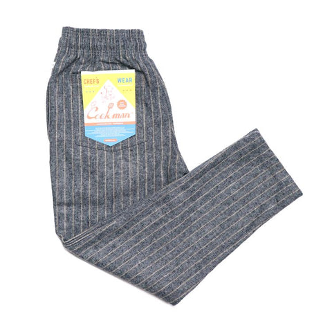 Cookman Chef Pants - Wool Mix Stripe : Light Gray