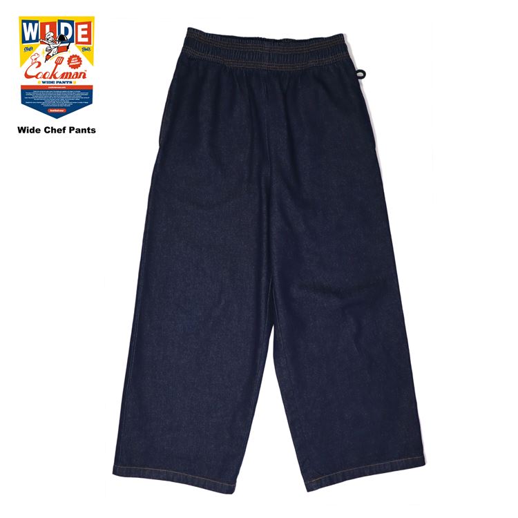 Cookman Wide Chef Pants - Denim : Navy