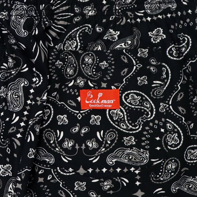 Cookman Waiter's Pants (stretch) - Paisley : Black