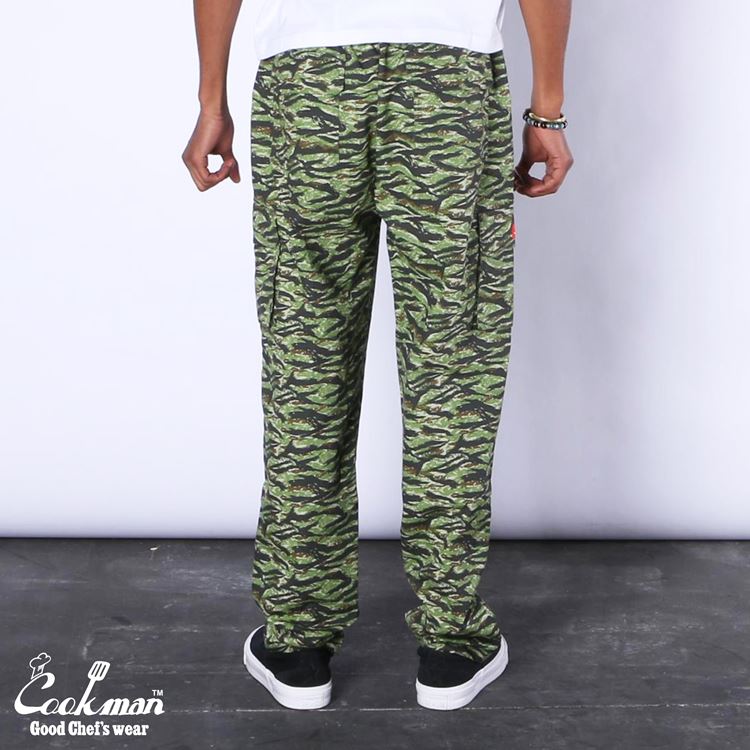 Cookman Chef Pants Cargo - Ripstop : Tiger Camo Green