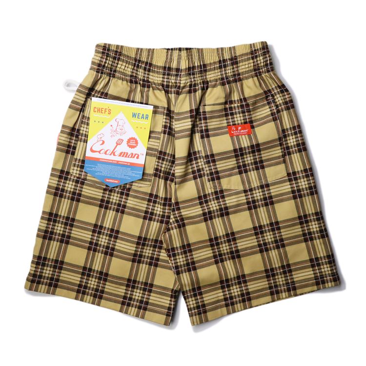 Cookman Chef Short Pants - Tartan Beige