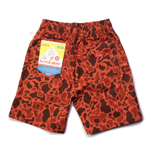 Cookman Chef Short Pants - Ripstop : Duck Hunter Camo Red