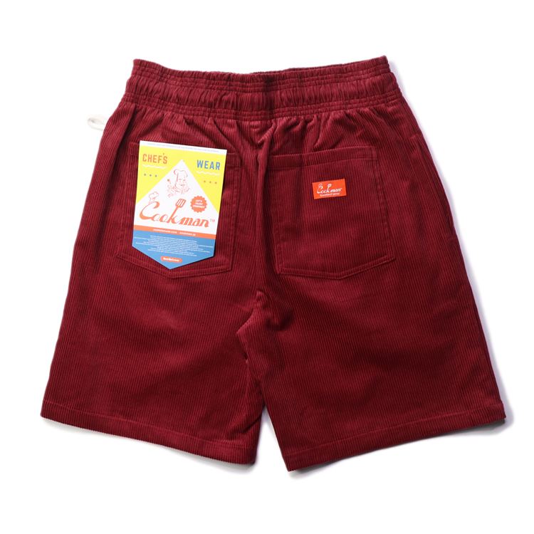 Cookman Chef Short Pants - Corduroy : Wine