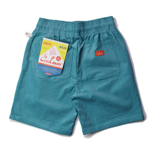 Cookman Chef Short Pants - Corduroy : Turquoise Blue