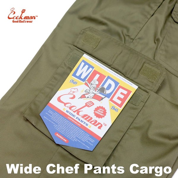 Cookman Wide Chef Pants Cargo - Olive
