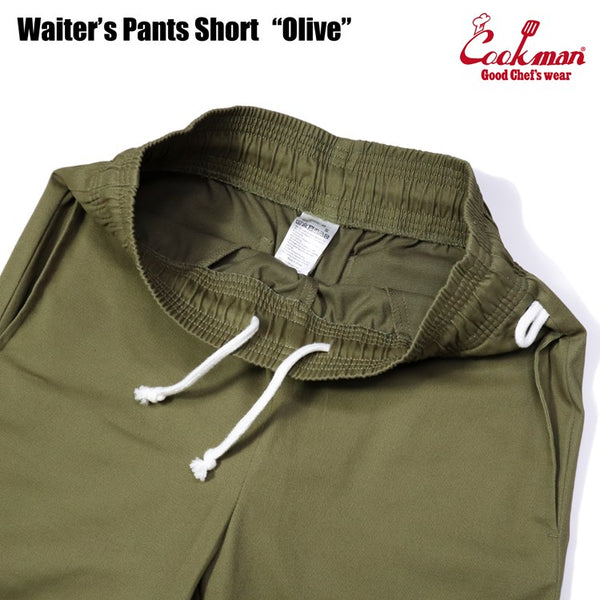 Cookman Waiter's Short Pants (stretch) : Olive