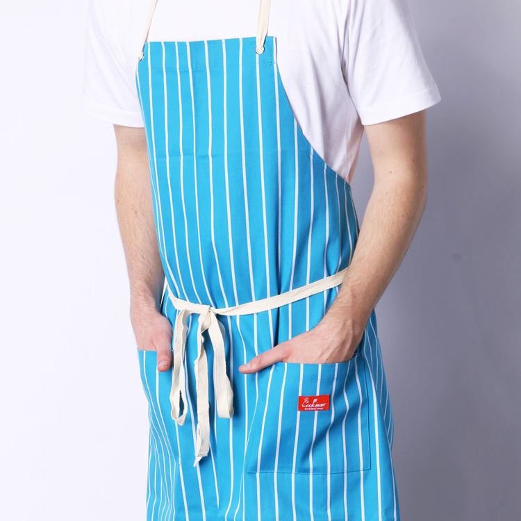 Cookman Long Apron - Stripe : Light Blue