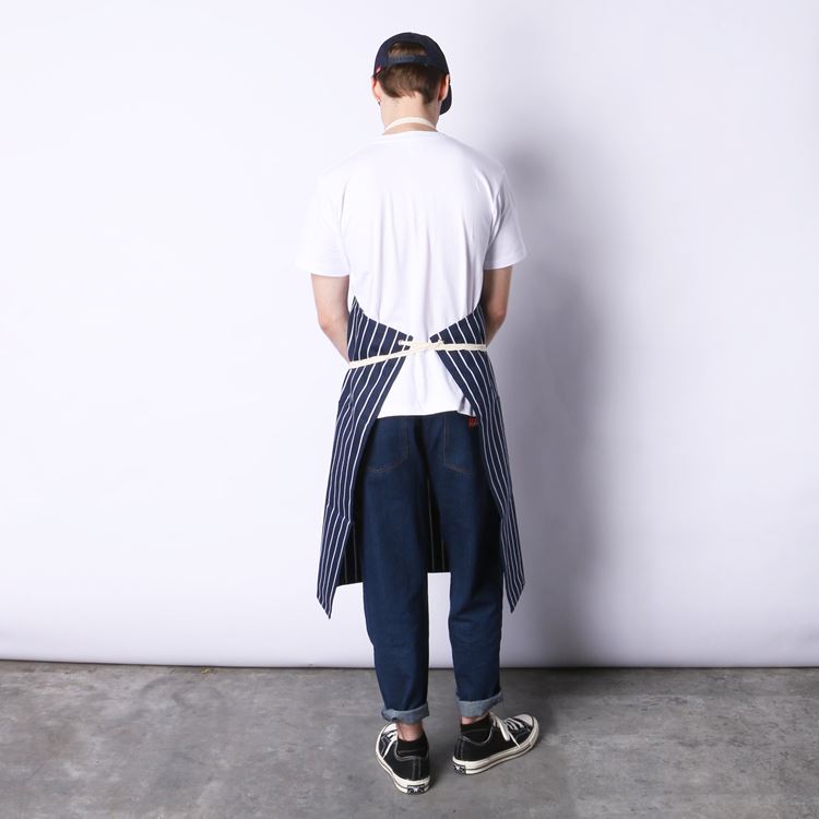 Cookman Long Apron - Stripe : Navy