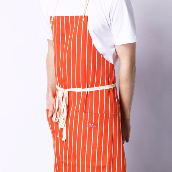 Cookman Long Apron - Stripe : Orange
