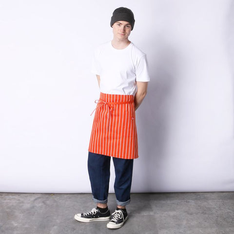 Cookman Waist Apron - Stripe : Orange