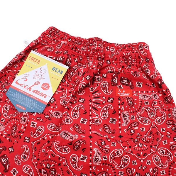 Cookman Chef Short Pants - Paisley : Red