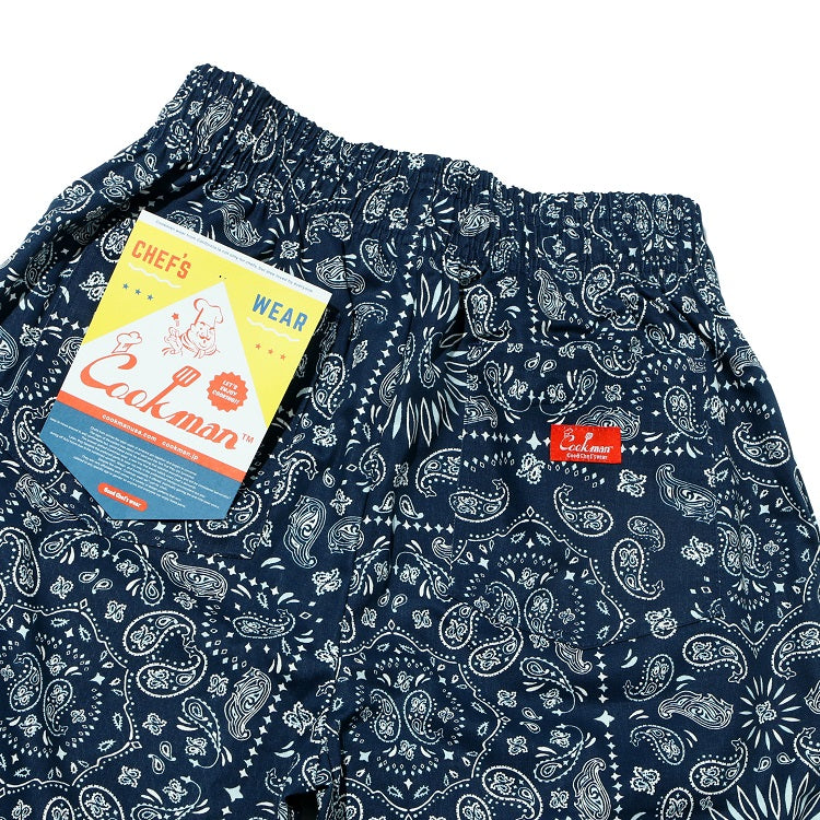 Cookman Chef Short Pants - Paisley : Navy