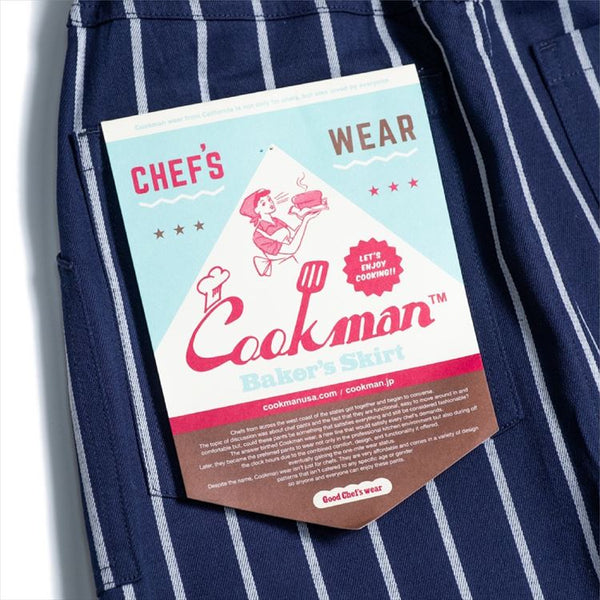 Cookman Baker's Skirt - Stripe : Navy