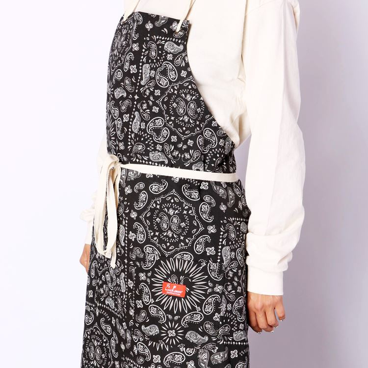 Cookman Long Apron - Paisley : Black